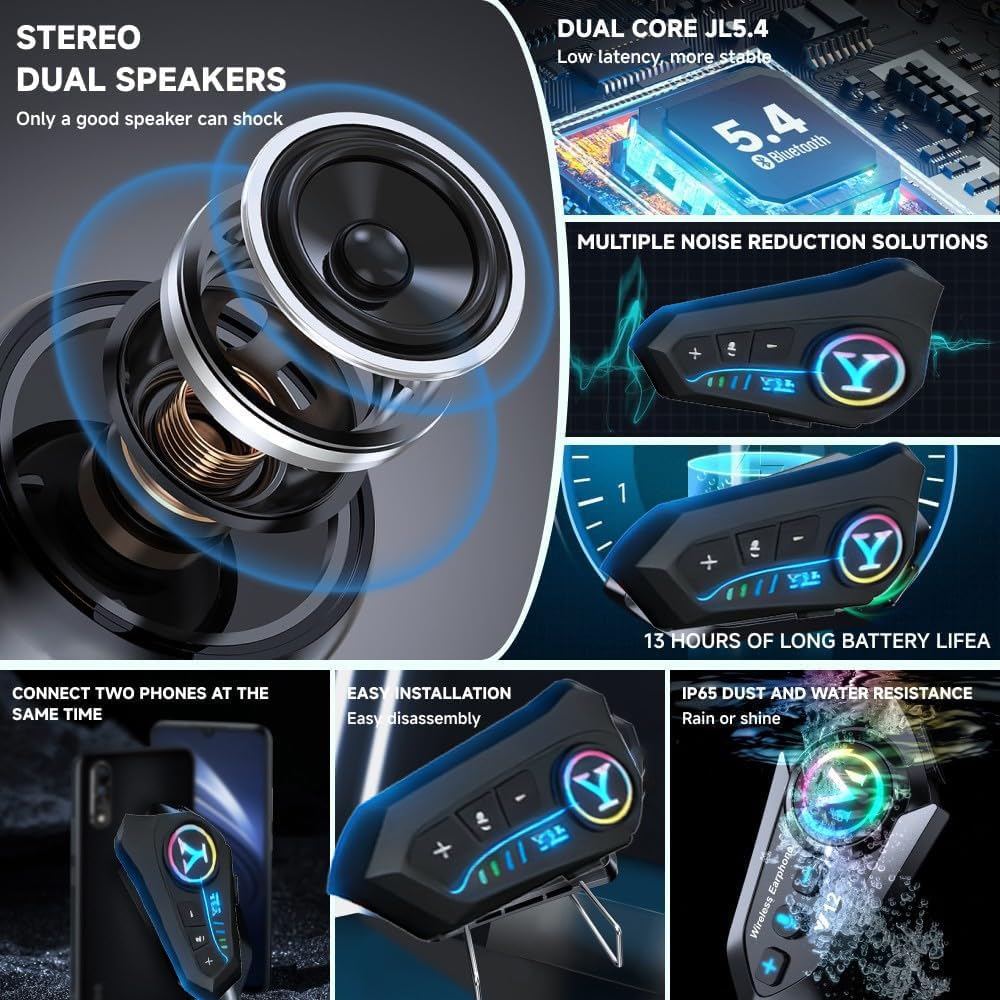 Casco De Moto Modular Bluetooth, Casco Abatible con Doble Visera, Homologado ECE 22.06, Doble Visera Doble Lente Sistema De Ventilación, Guantes, para Adultos, Hombres Y Mujeres A,2X-Large