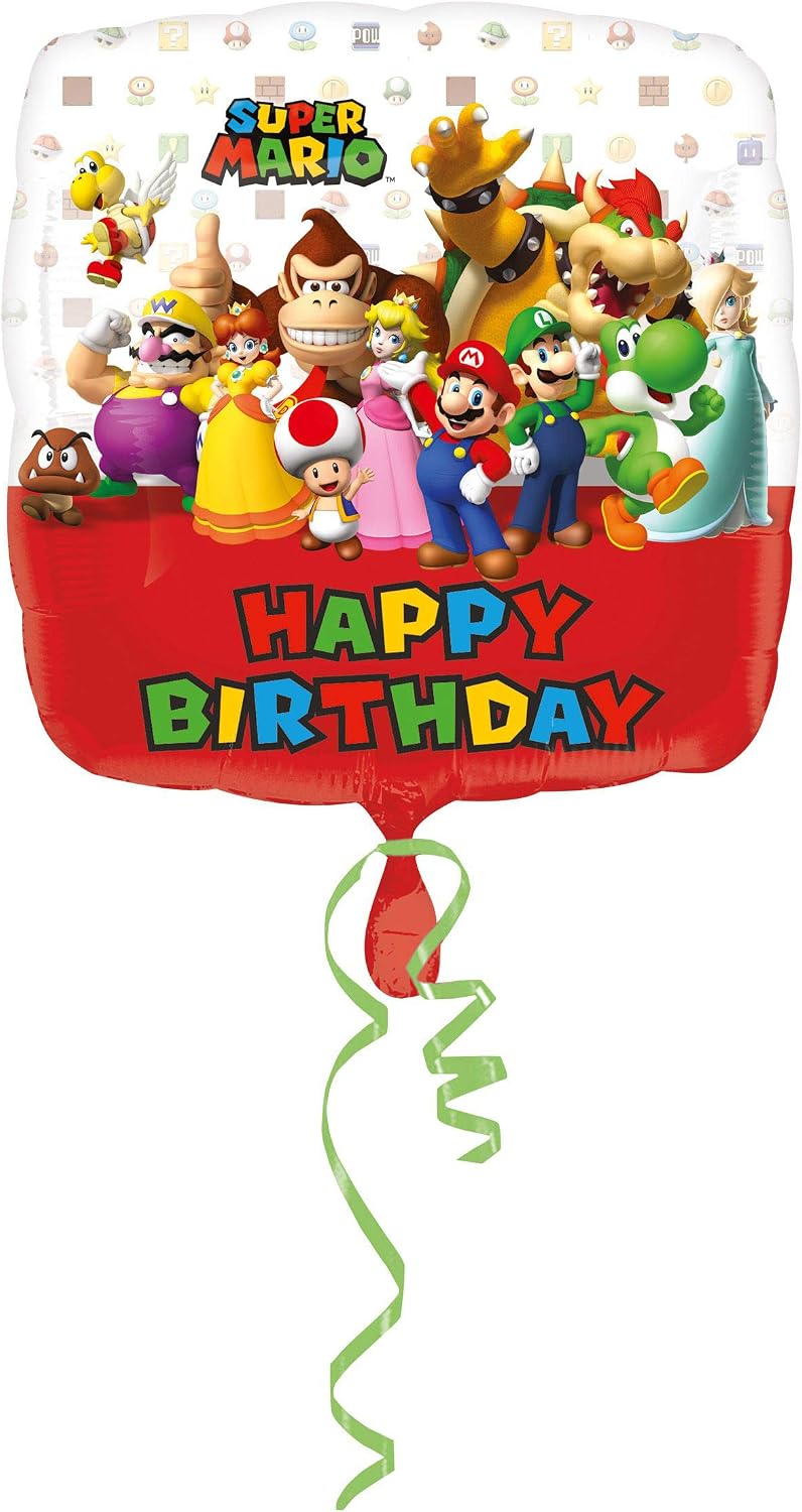 Super Mario Happy Bday Balloon