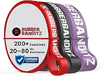 Vista 13 de Rubberbanditz Combo Pull Up Assist Bands Heavy Duty Resistance Exercise Bands for Powerlifting, Mobility, and Stretching Resistance Bands for