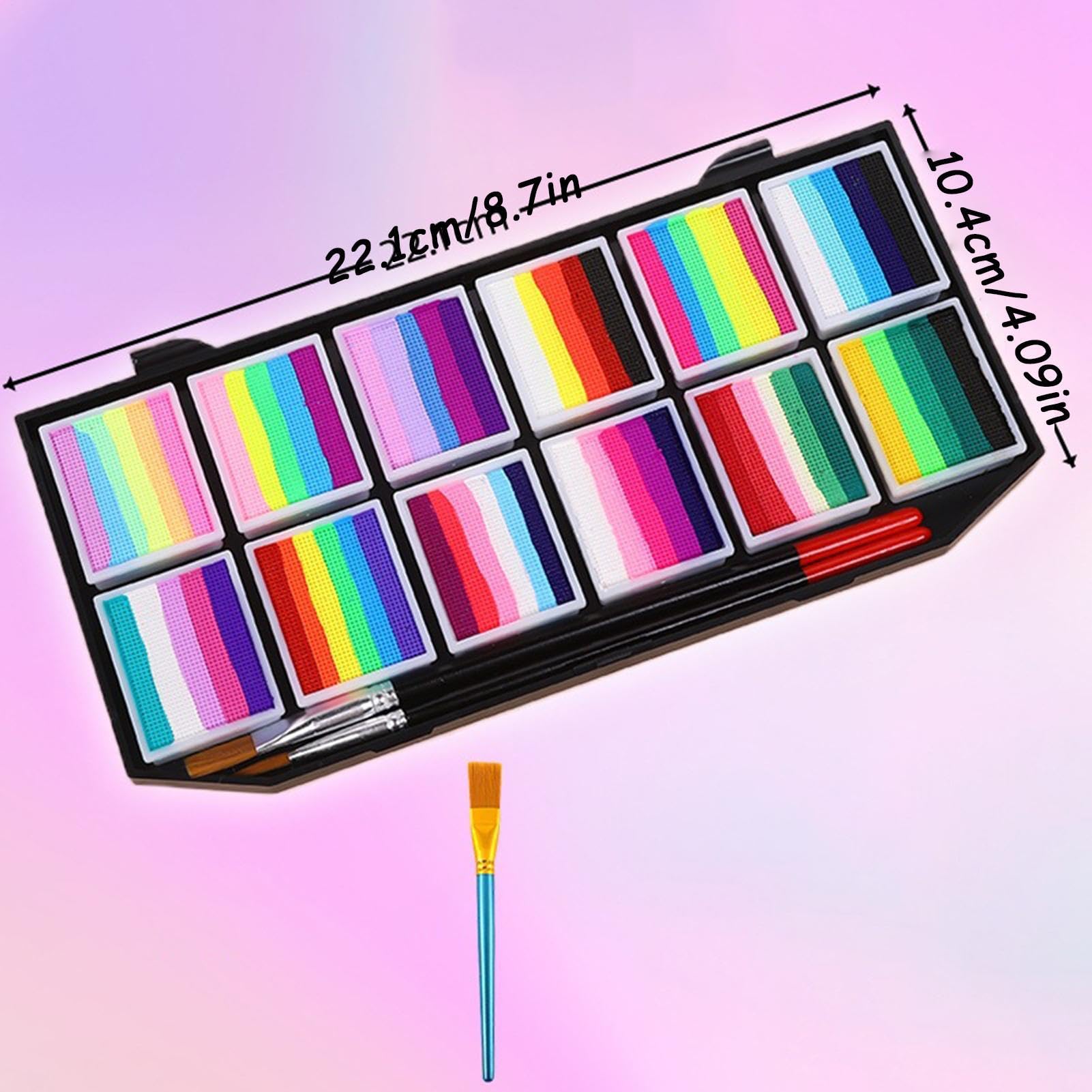 Kit di Pittura per il Viso Pennarelli Trucco Viso A Pennello Con Effetto A | Pittura per il Corpo e la Pelle Per Halloween, Feste Per Bambini, Teatro, Cosplay, Carnevale, Donne