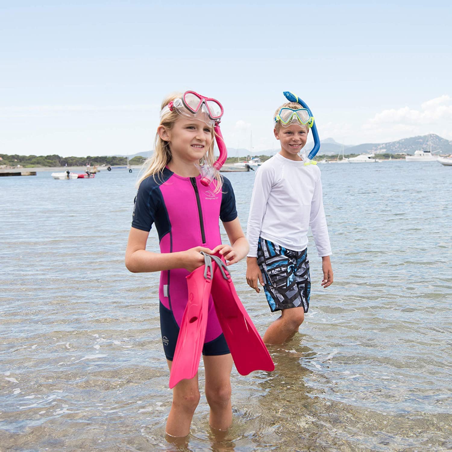 Aqua Lung Regal U.S Divers Schnorchelset für Kinder mit Flossen und Schnorchel