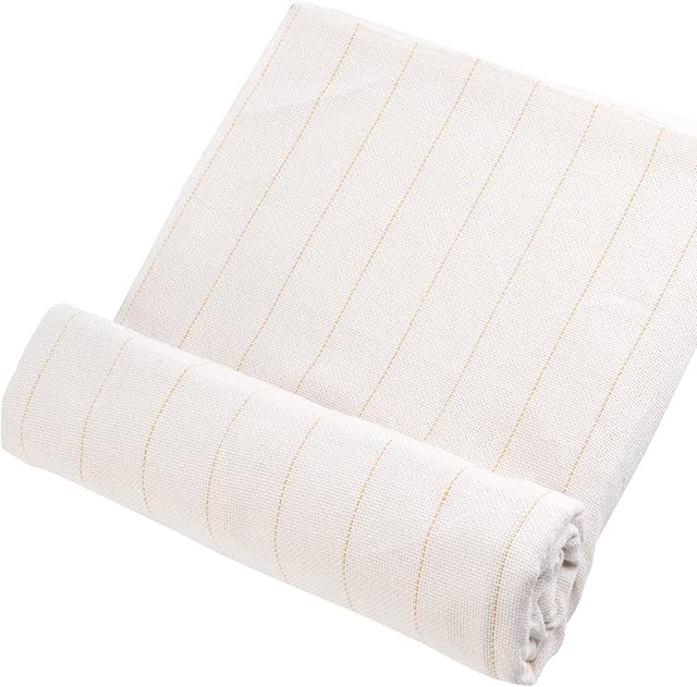 Large Monks Cloth for Punch Needle - Bojuzhi 39×59 Inches Primary Tufting Cloth with Marked Lines, Needlework Fabric for Rug Tufting Gun, Suitable for Handmade Embroidery