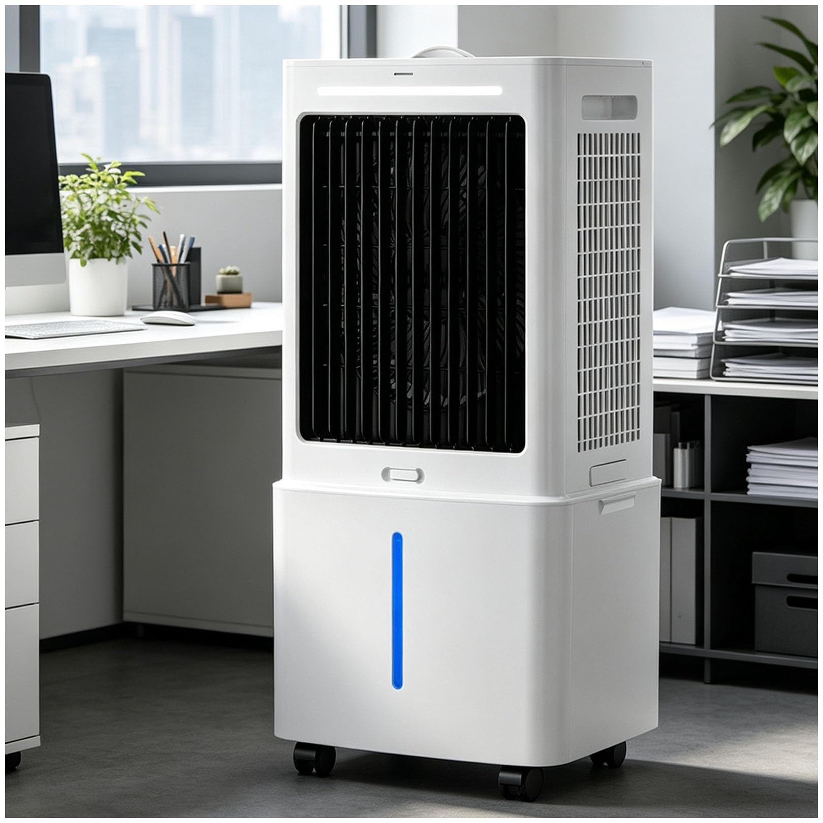 Windowless Air Cooler, Evaporative Cooler with 25L Detachable Tank, 1177 CFM, 3-Speed Fan, 120° Oscillation, for Apartment