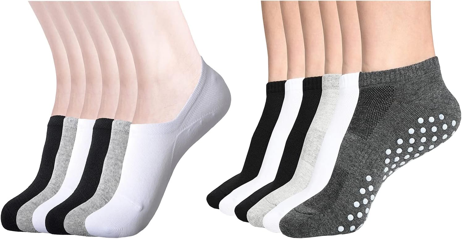 DIBAOLONG 12 packs Women's No Show Socks and Women's Yoga Socks