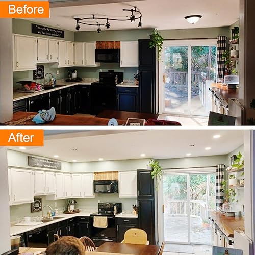 Miniatura 8 de Paquete de 12 luces empotrables LED empotrables de 6 pulgadas con caja de conexiones, luz empotrada de brillo de 1050 lm, 12 W 110 W Eqv, luces