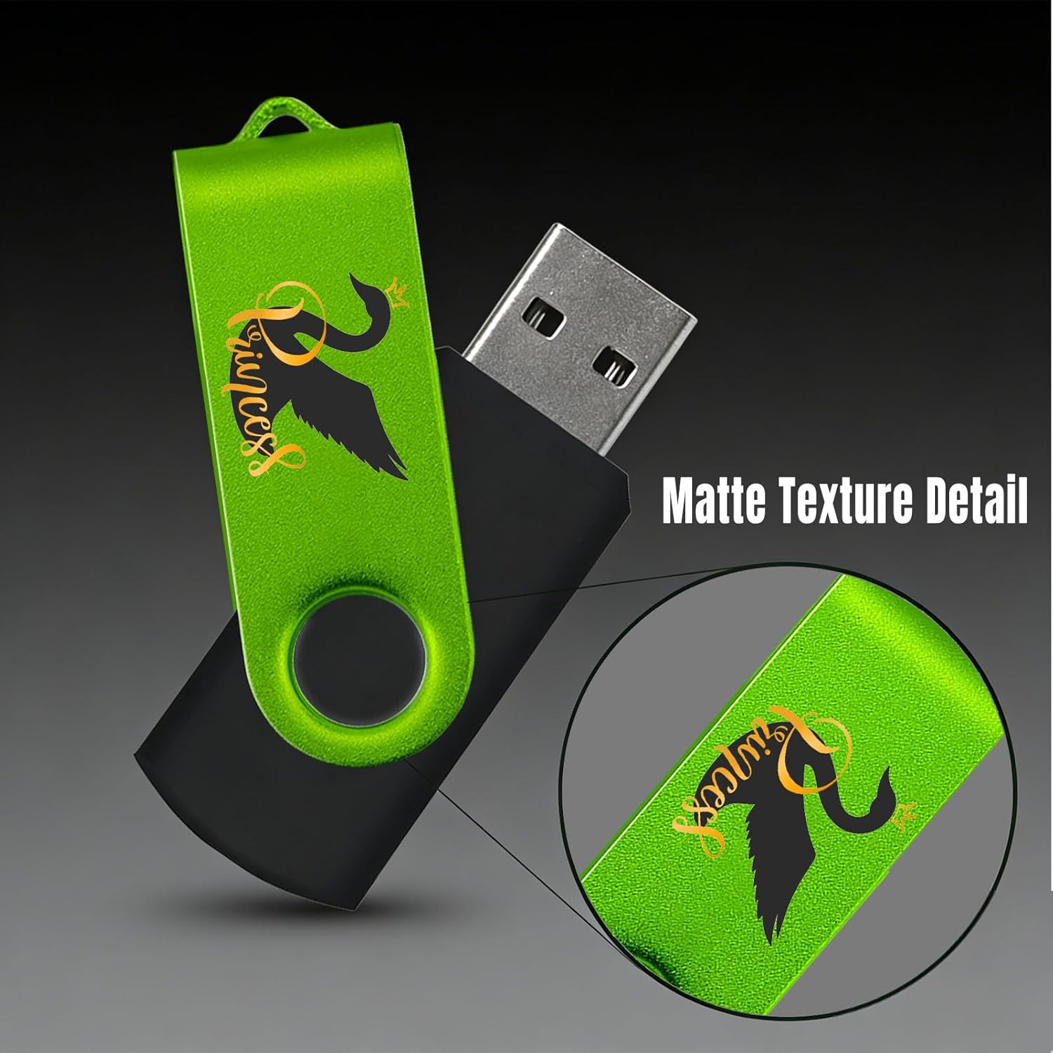 Personalized Custom USB 2.0 Flash Drive 10Pack, 32GB Customized Thumb Drives with LED Indicator, Customizable USB Sticks Printing Exclusive Text & Logo on Double-Sides, Multiple Color Choice