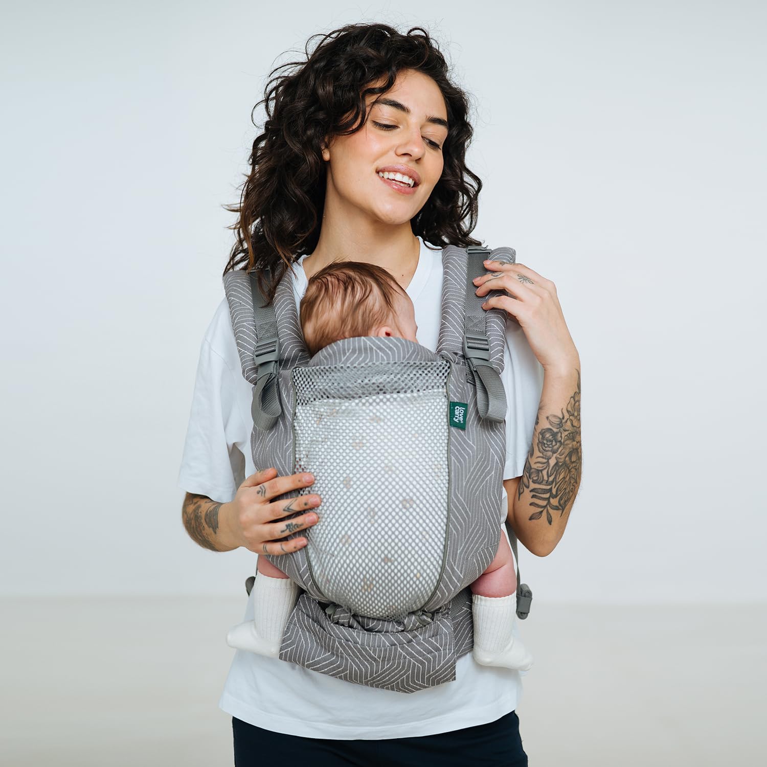 Love & Carry ONE Evo Babytrage für Neugeborene (Wave) | Für Babys, Ergonomisch