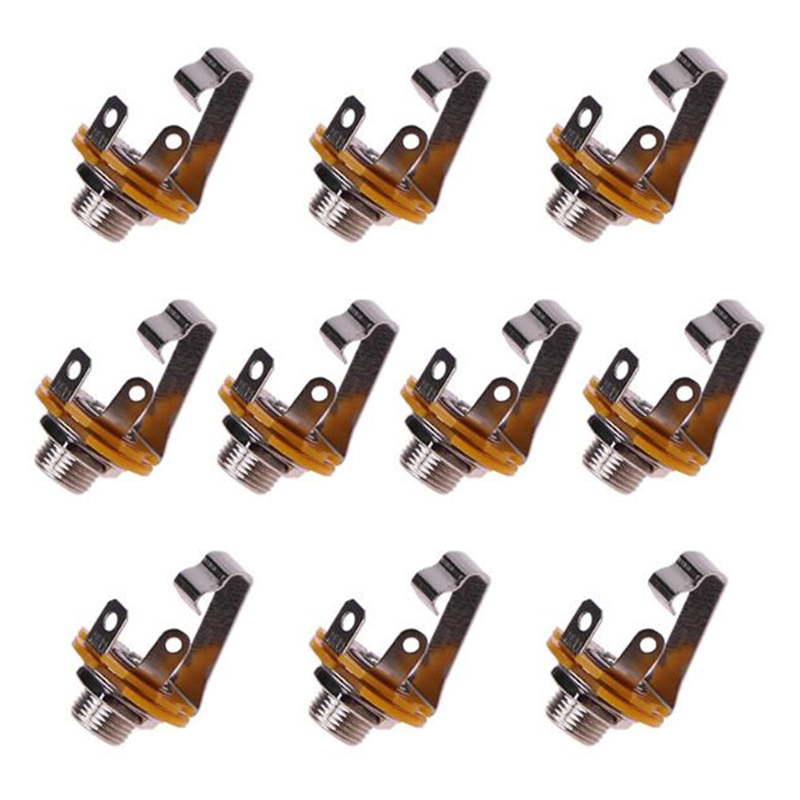 Prise Jack Mono 6,35 Mm Pour Guitare Avec écrou Chromé Et