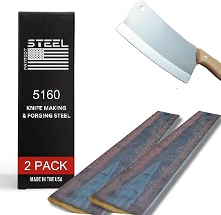 5160 High Carbon Knife Making & Forging Steel - Hot Rolled Steel for Knife Making Supplies - USA-Milled for Pros & Hobbyists - 3" wide, 0.25" thick, 12" long (2 Pack)