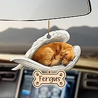 Vista 21 de Chihuahua Sleeping Angel - Adorno conmemorativo de acrílico 2D personalizado para perro, regalo para la pérdida de mascotas, regalo de simpatía