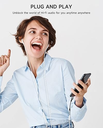 Miniatura 7 de Adaptador USB C a conector de auriculares de 0.138 in, ZOOAUX USB tipo C a Aux Audio Dongle Cable Hi-Fi DAC para Samsung Galaxy S22 S21 S20 Ultra