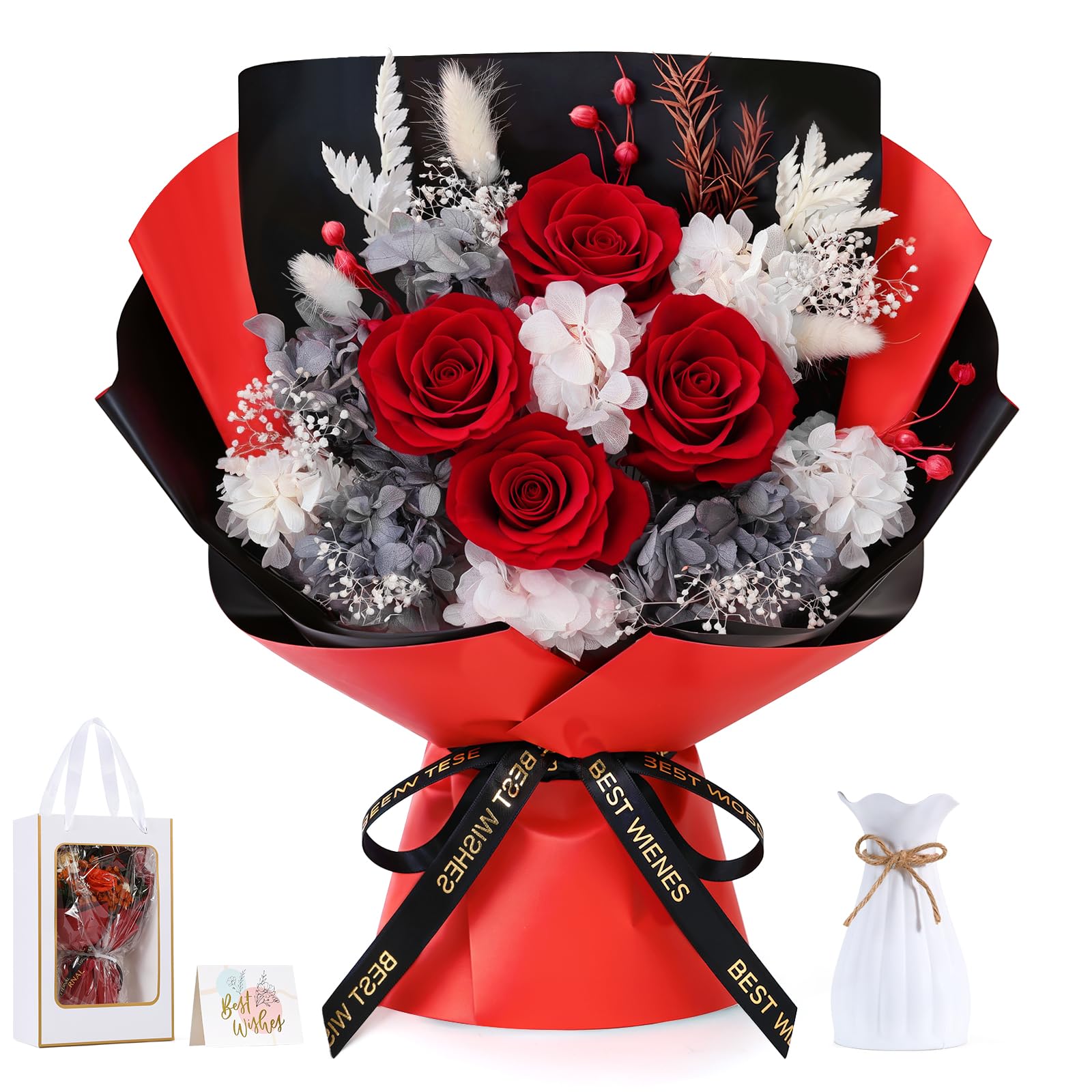 Lewondr Preserved Rose Bouquet