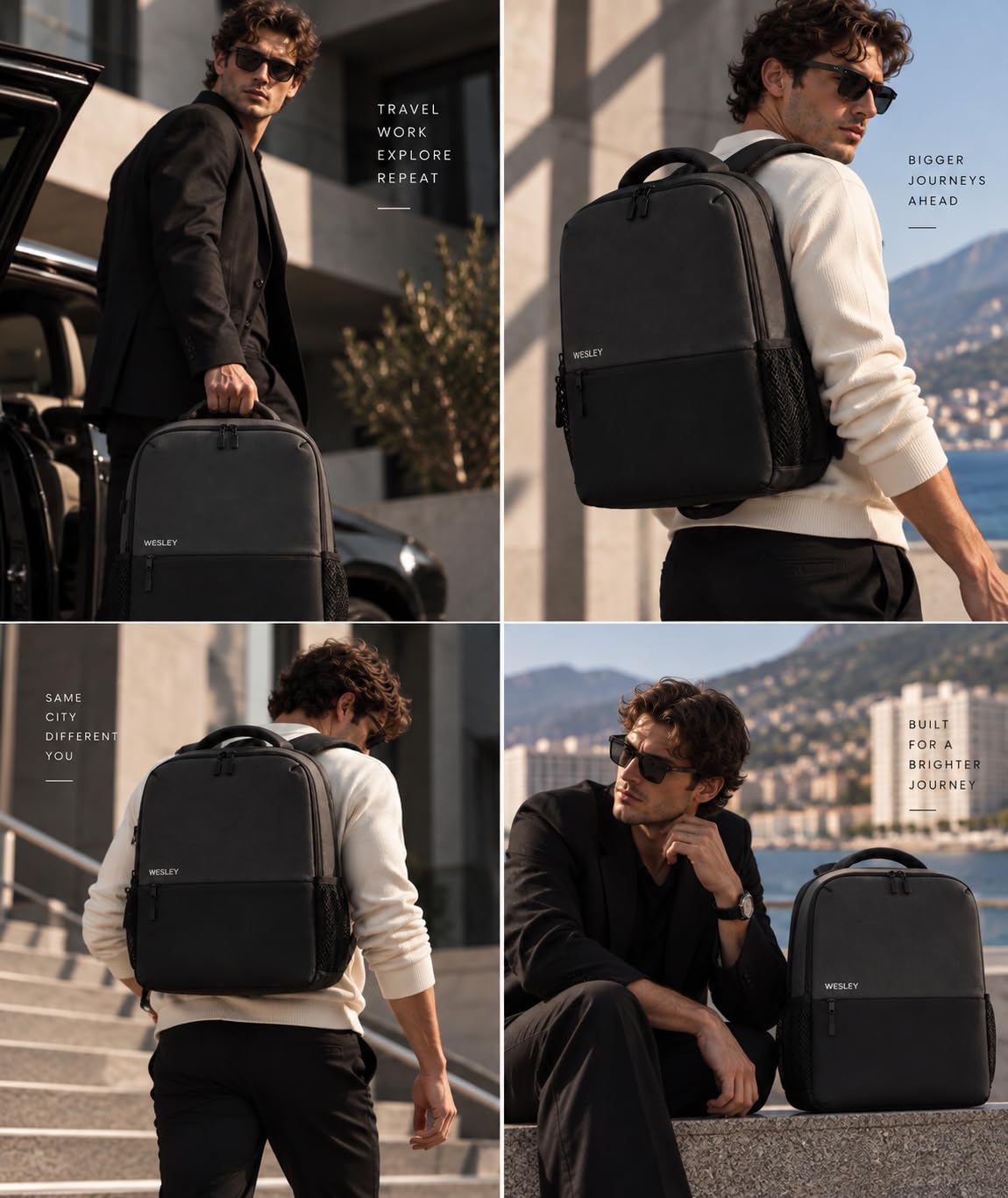 Wesley Milestone 2.0 Casual Waterproof Laptop Backpack/Office Bag/School Bag/College Bag/Business Bag/Travel Backpack (Dimensions:13x18 inches) (Compatible with 15.6" laptop) 30 L, Charcoal black — Amazon image 6