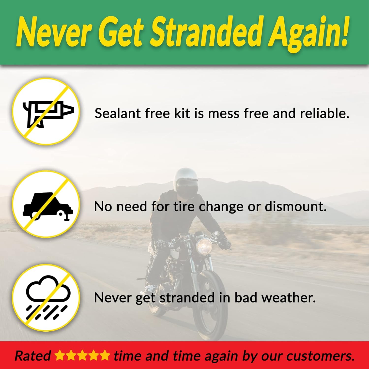 Stop & Go 5001 24 Piece Tubeless Mushroom Plug Tire Mobility Repair Kit & Air Compressor for Punctures & Flats on Car, Trucks, Trailers, & ATV (15 Plugs)