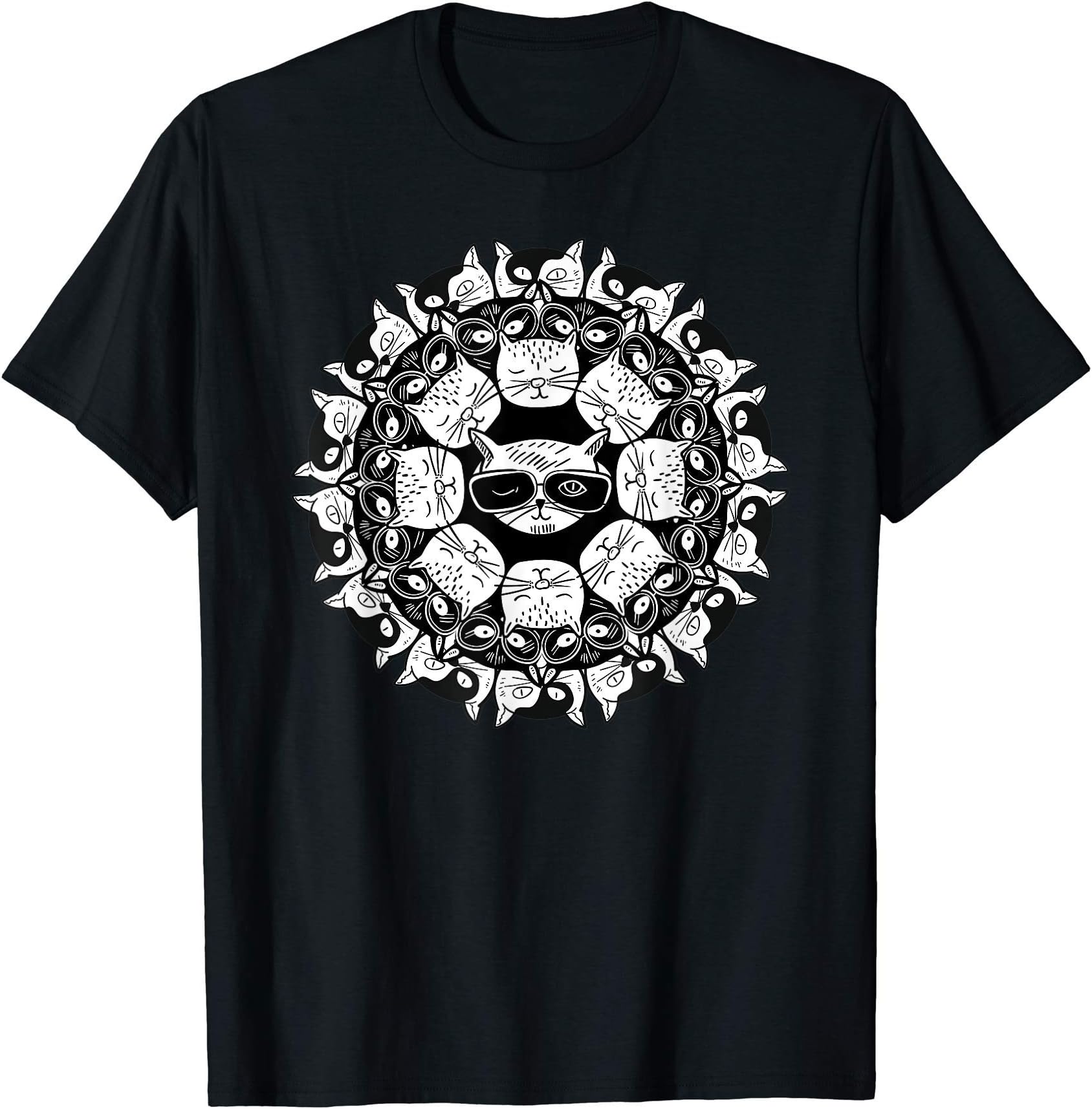 Mandala AnimalesCat Mandala T-Shirt
