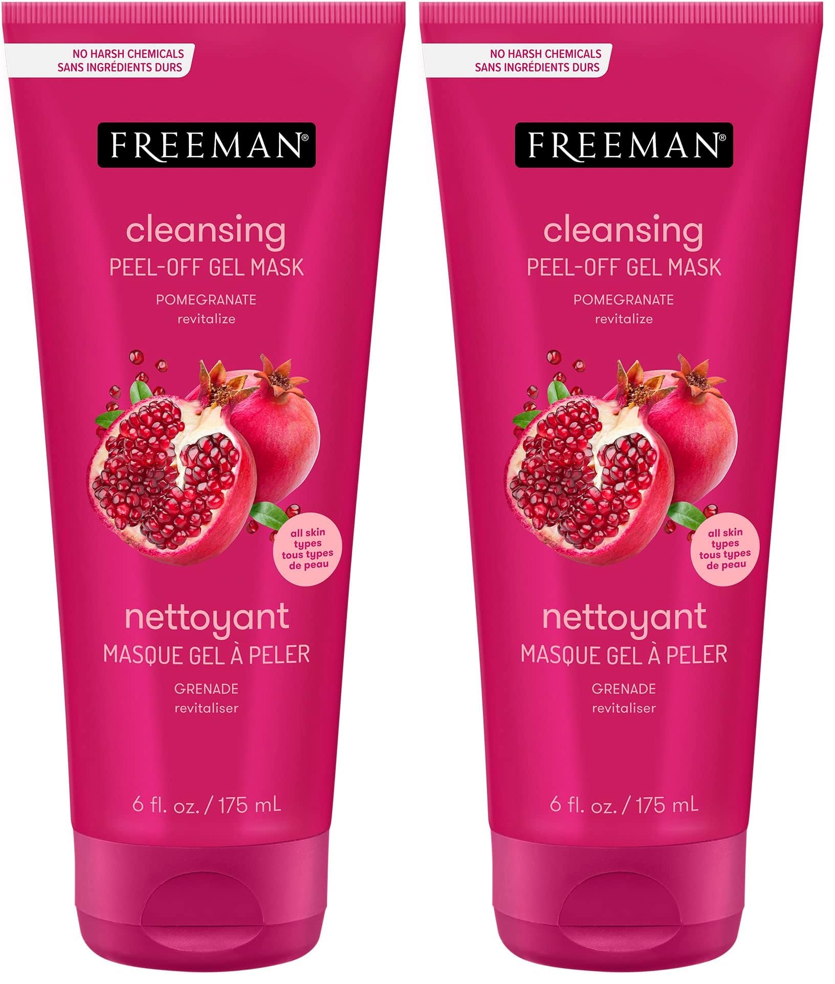 Freeman Pomegranate Cleansing Peel-Off Face Mask, 6 fl. oz./175 ml, Model 19406