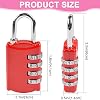 Pack of 6 Padlock Combination Lock 4 Digit Padlock with Combination Code Lock with Combination Code Made of Metal Weatherproof Combination Lock Small Padlock for Lockers Gate Fence 6 x 3 x 1.5 cm