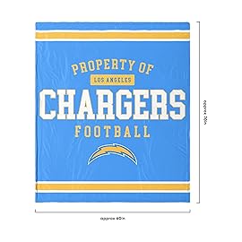 FOCO Los Angeles Chargers NFL Team Property Of Sherpa Fleece Blanket