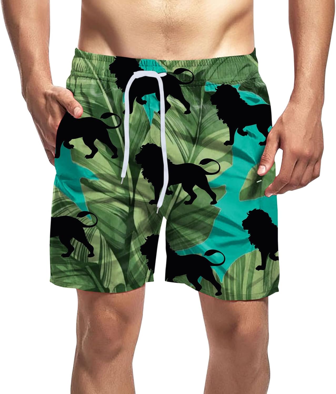 Fashionable Mens Summer Swim Trunks Hawaiian Shorts for Men Novelty Swimwear Outdoor Athletic Surfing Board Shorts | 