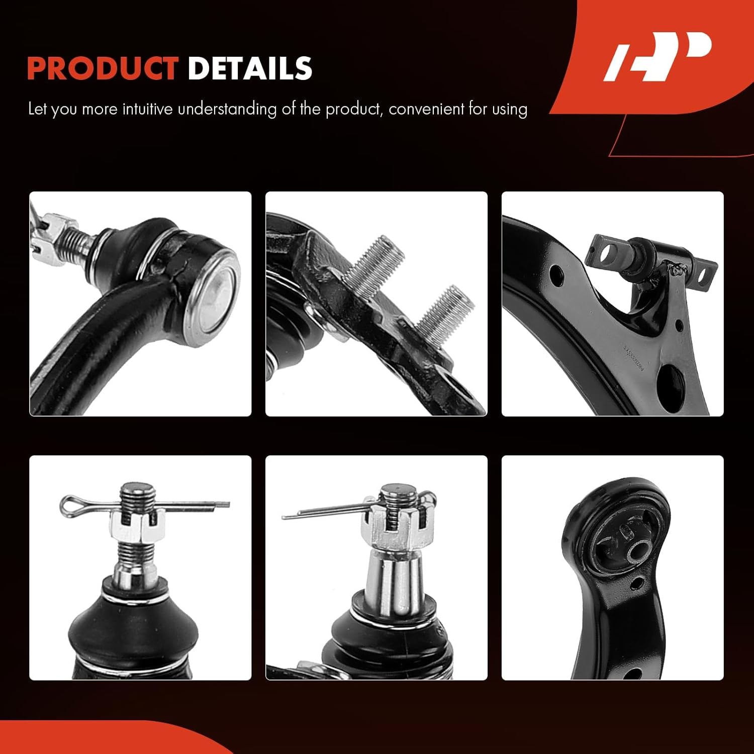 A-Premium 10Pcs Front Suspension Kit, Lower Control Arm, Lower Ball Joint, Inner Outer Tie Rod End, Compatible with Toyota Camry 2004-2006, Solara 2004-2008, Lexus ES330 2004-2006