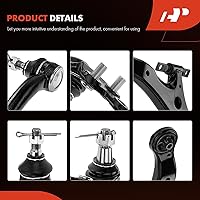 Vista 7 de A-Premium Juego de 10, brazo de control inferior delantero, rótula inferior, extremo de barra de acoplamiento interior exterior, compatible