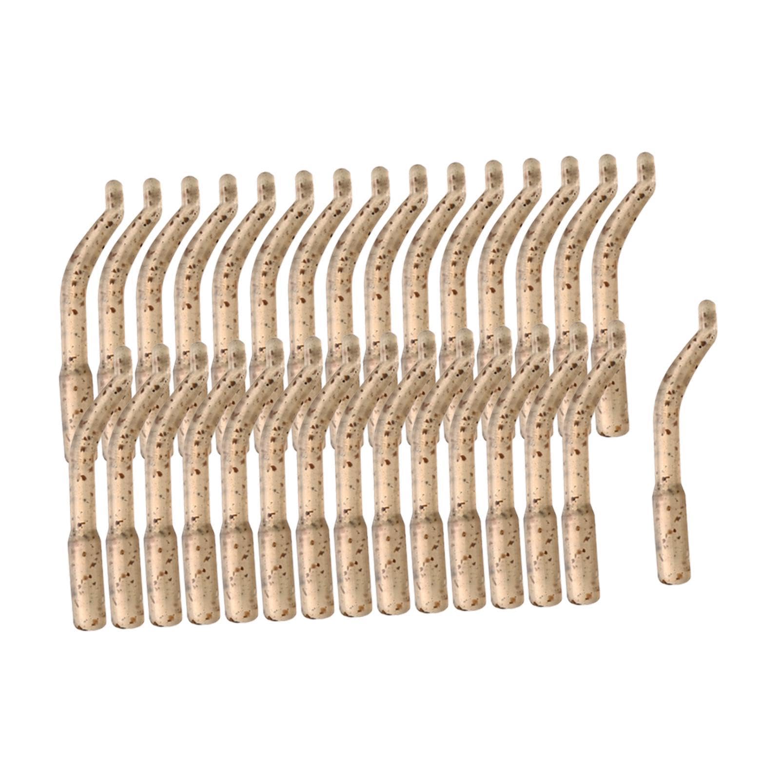 Yiju 30 Pieces Hair Rig Line Aligner Sleeves Anti Tangles Tackles Rubber Tubes Portable Premium Fishing Hook Short Line Aligner, Large 23mm