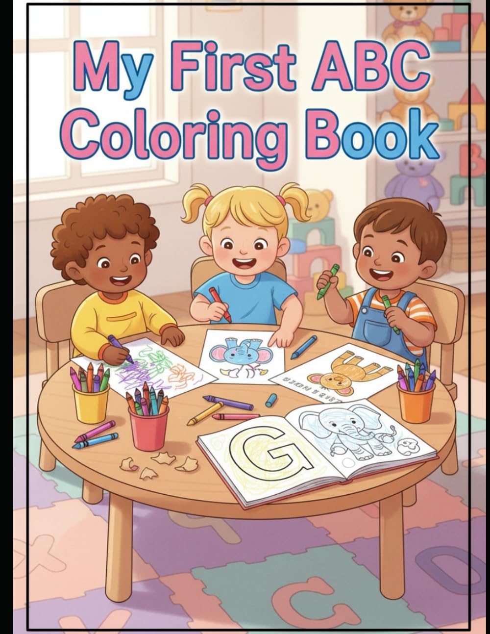 My First ABC Coloring Book: Big Letters, Simple Words & Easy Pictures for Toddlers Ages 1–5