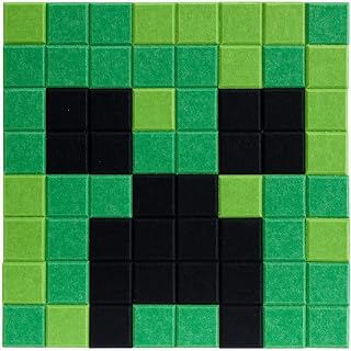 felt right Minecraft Collection Creeper | Classroom Decor | Acoustic Wall Panels | Home Decor | Felt Wall Panels | Felt Tiles for Accent Walls | Decorative Bulletin Board