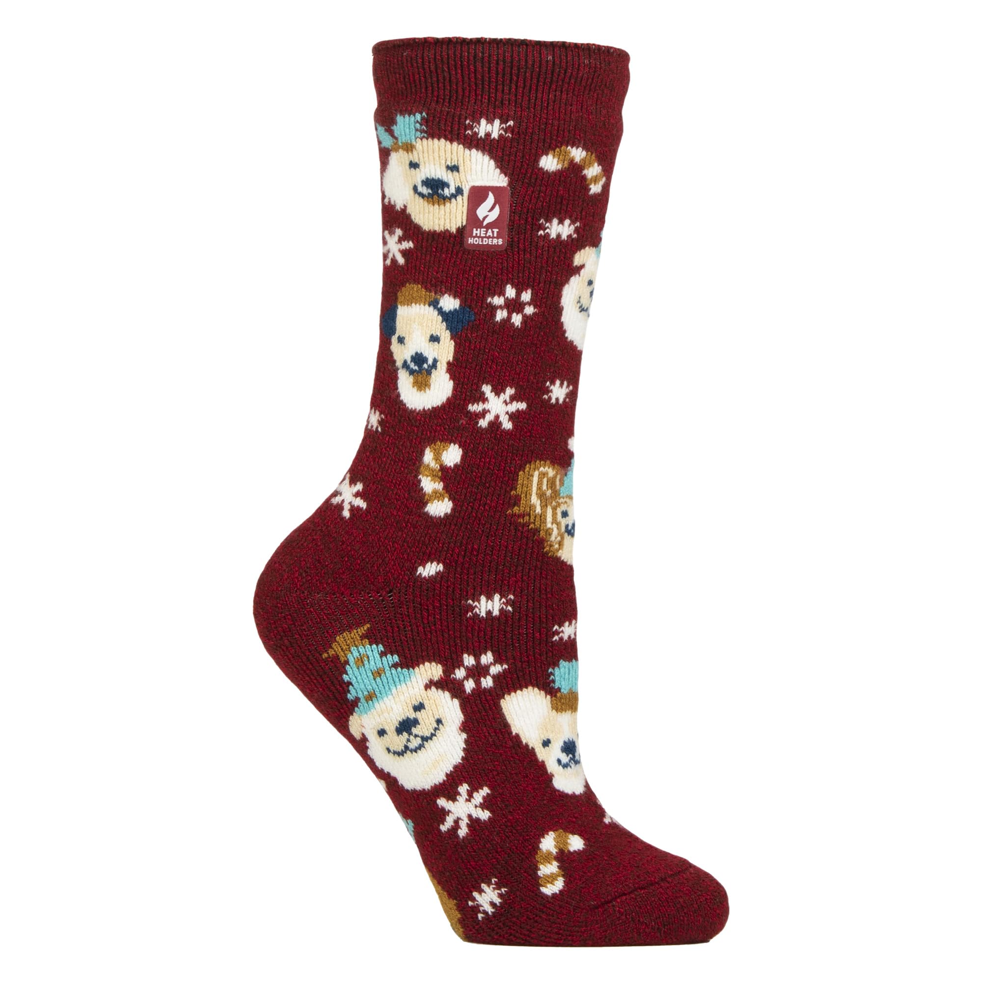 HEAT HOLDERS Ladies Fluffy Christmas Socks Lite Thermal Socks | Colorful Novelty Festive Gift Socks