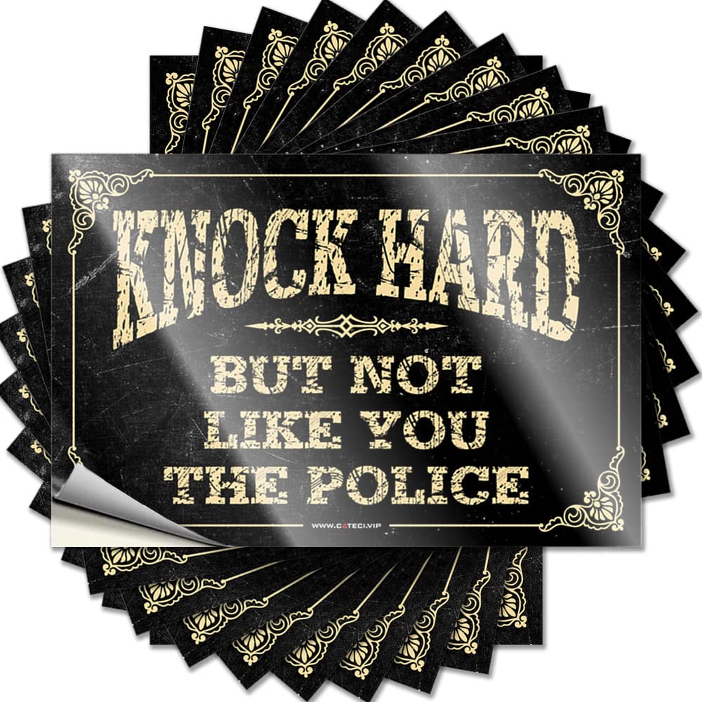 Fzfn Colour Bar Stuff Helmet Sticker | Knock Hard But Not Like You The Police Cozy Durable Vinyl Sticker Easy Apply For Fishing(6X9cm)