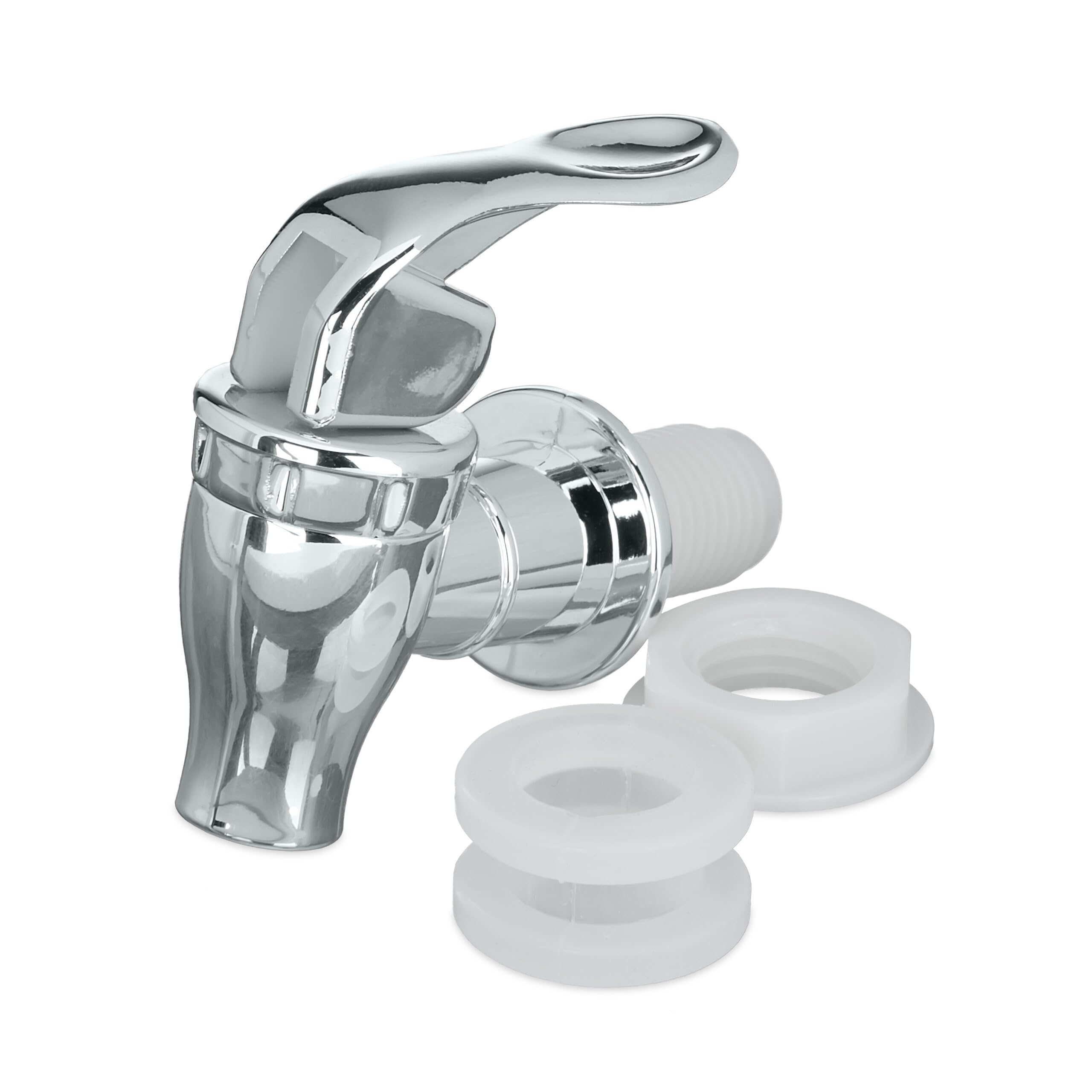 Relaxdays Set 2 Dispensadores Bebidas con Soporte, Recipiente Limonada 4L, Grifo y Tapa, Cristal, Surtidor, Transparente