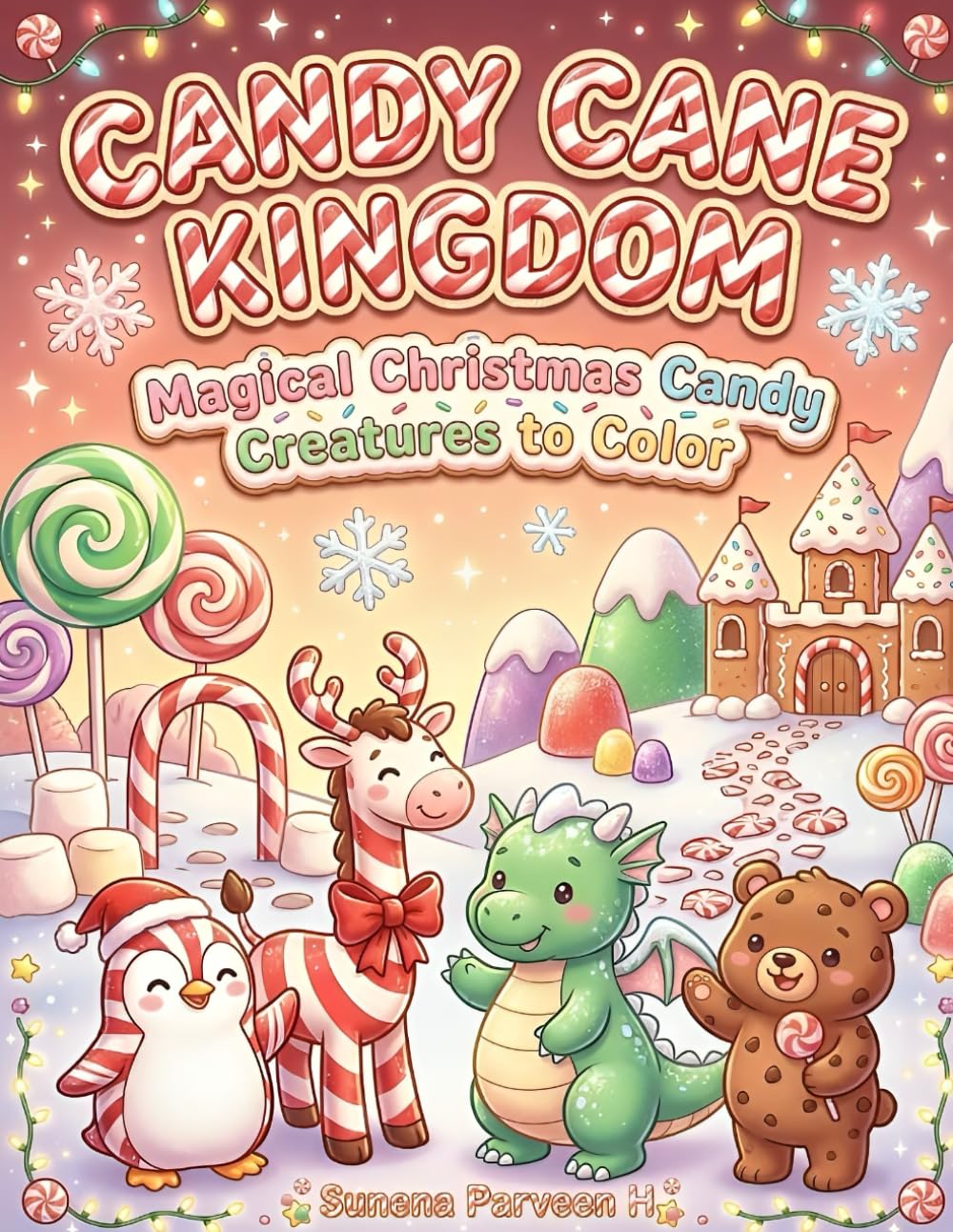 Candy Cane Kingdom: Magical Christmas Candy Creatures to Color