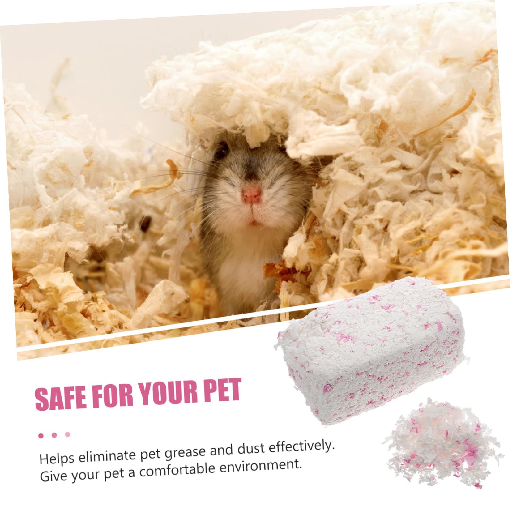 BESTonZON Staubfreie Papierstreu für Hamster und Chinchillas Saugfähig Flauschig 450g 1 Beutel für Saubere und Frische Käfige