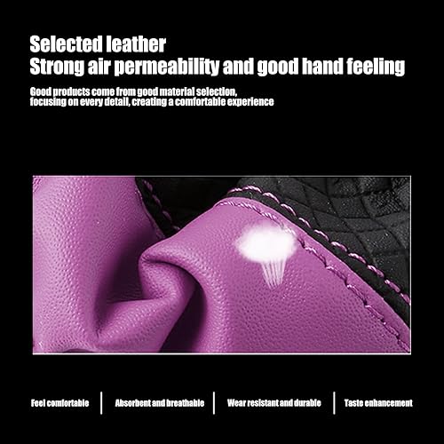 Miniatura 6 de gunhunt Pack-1 funda protectora de cuero artificial para volante de automóvil, funda protectora para volante sin anillo interior, repuesto