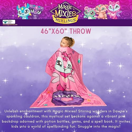 Miniatura 2 de Franco Magic Mixies Dawne - Ropa de cama infantil súper suave y acogedora manta de microvisón a coral, 46 x 60 pulgadas, (producto oficial)