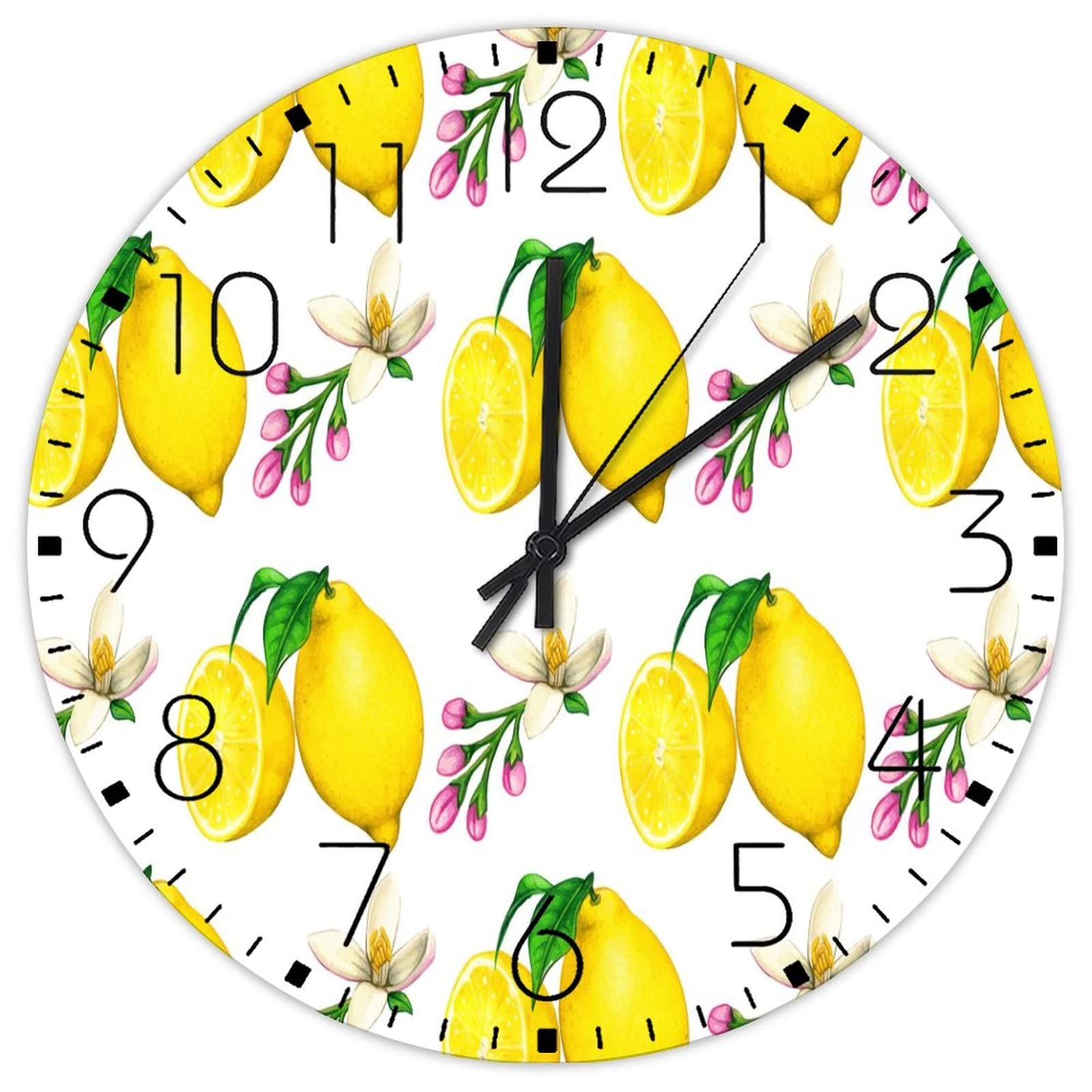 Horloge double face en bois lisible des deux côtés pour classe et couloir