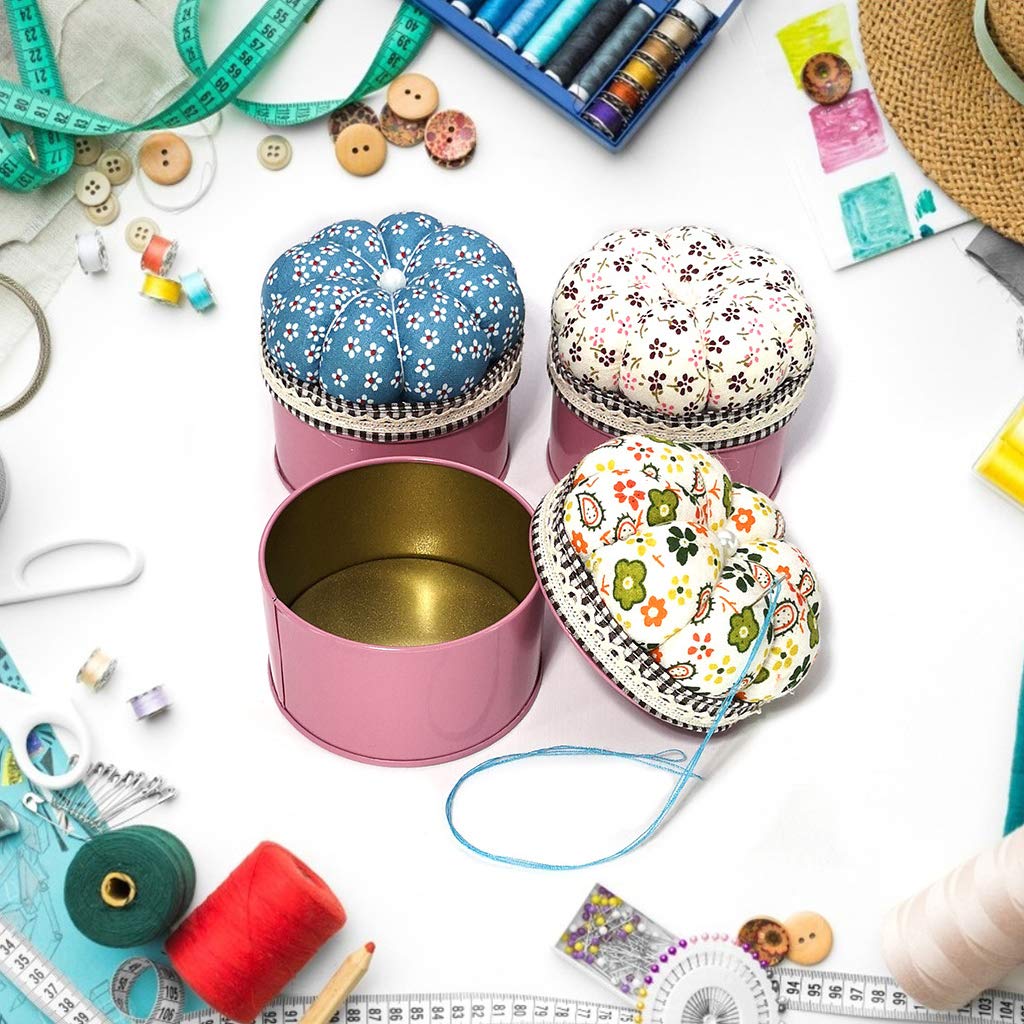 DIIOOMIEEU Pumpkin Storage Box 11 Color Available Pumpkin Pin Cushion Mat Needle Pin Sewing Pins Storage Accessories