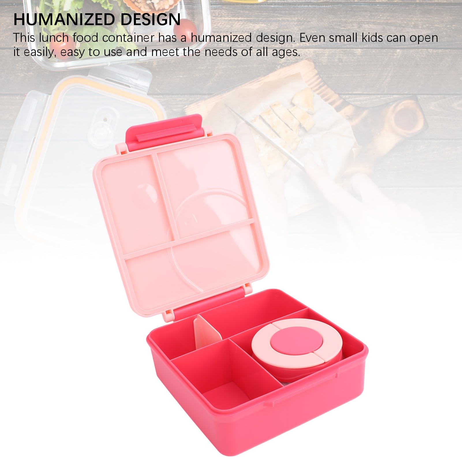 Contenitore per Pranzo con Multi Scomparti, Manico in Acciaio