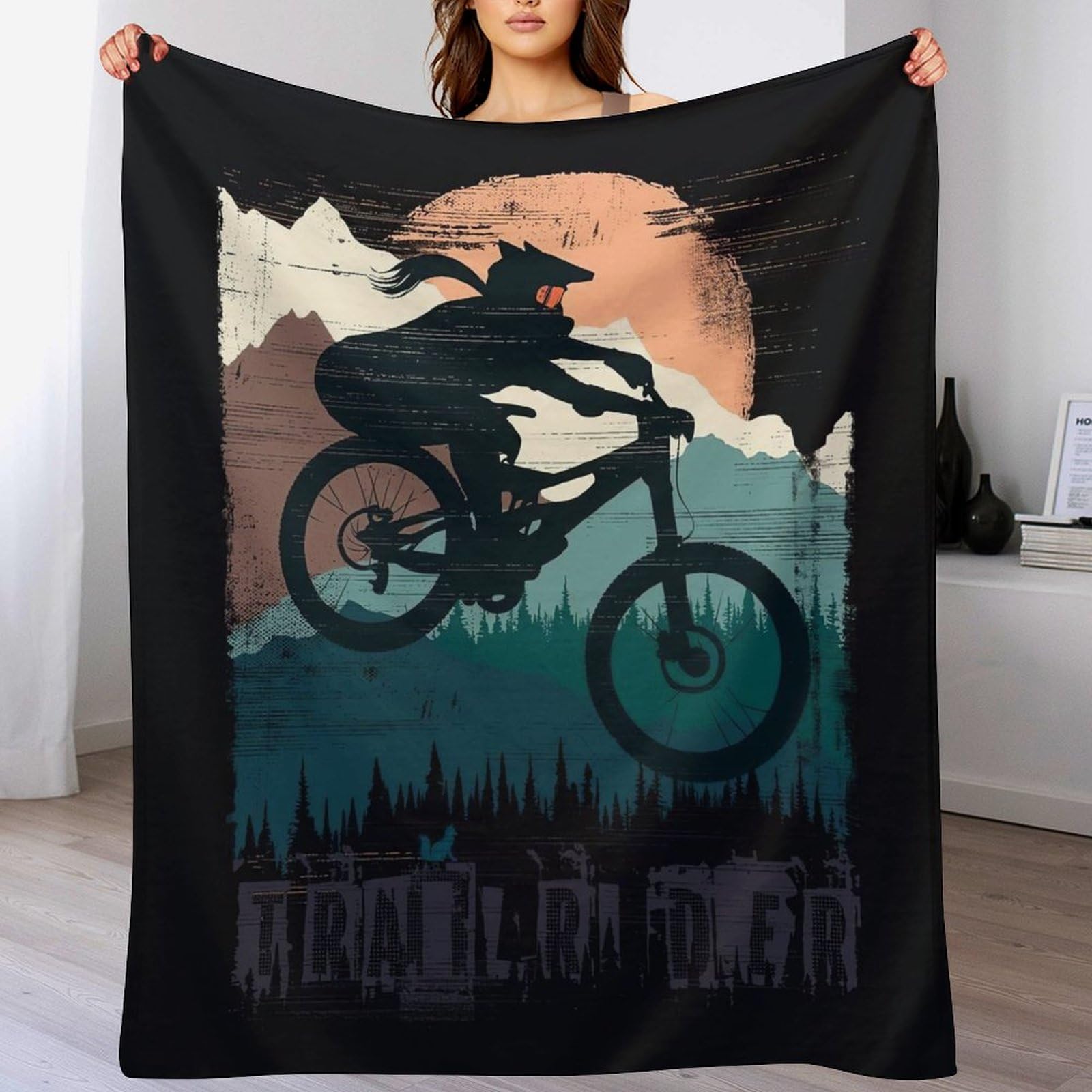 Couverture vélo Tout-Terrain lavable en machine : le plaid flannel thermique contre le froid