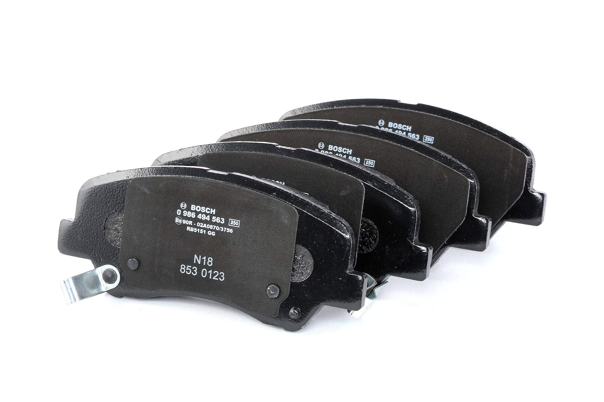 Bosch Bosch BP1484 - Brake Pads Car Front Axle - Bosch Quality - Reduced Noise and Dust - ECE-R90 Certified - Copper-Free - 1 Set of 4