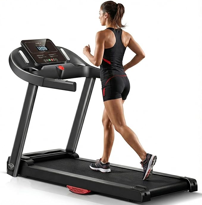 Tapis Roulant Salvaspazio 14km/h, Tapis Roulant Elettrico con Inclinazione 15%, Walking Pad Pieghevole da Casa, Motore Silenzioso 3.0HP, Display LED, Capacità di Carico 136kg