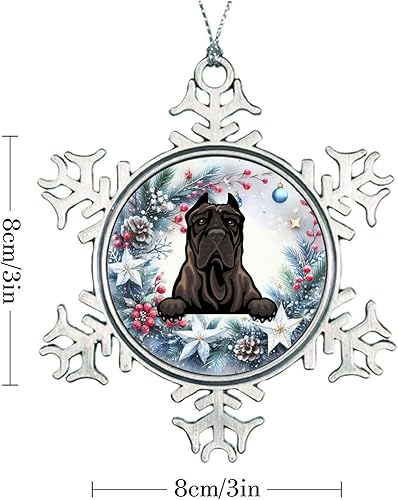 Miniatura 4 de Presa Canario Adorno  Adorno de Navidad de copo de nieve  Amante de Perros Mamá Regalo de perro Peeking Adorno de perro para decoración de árbol de