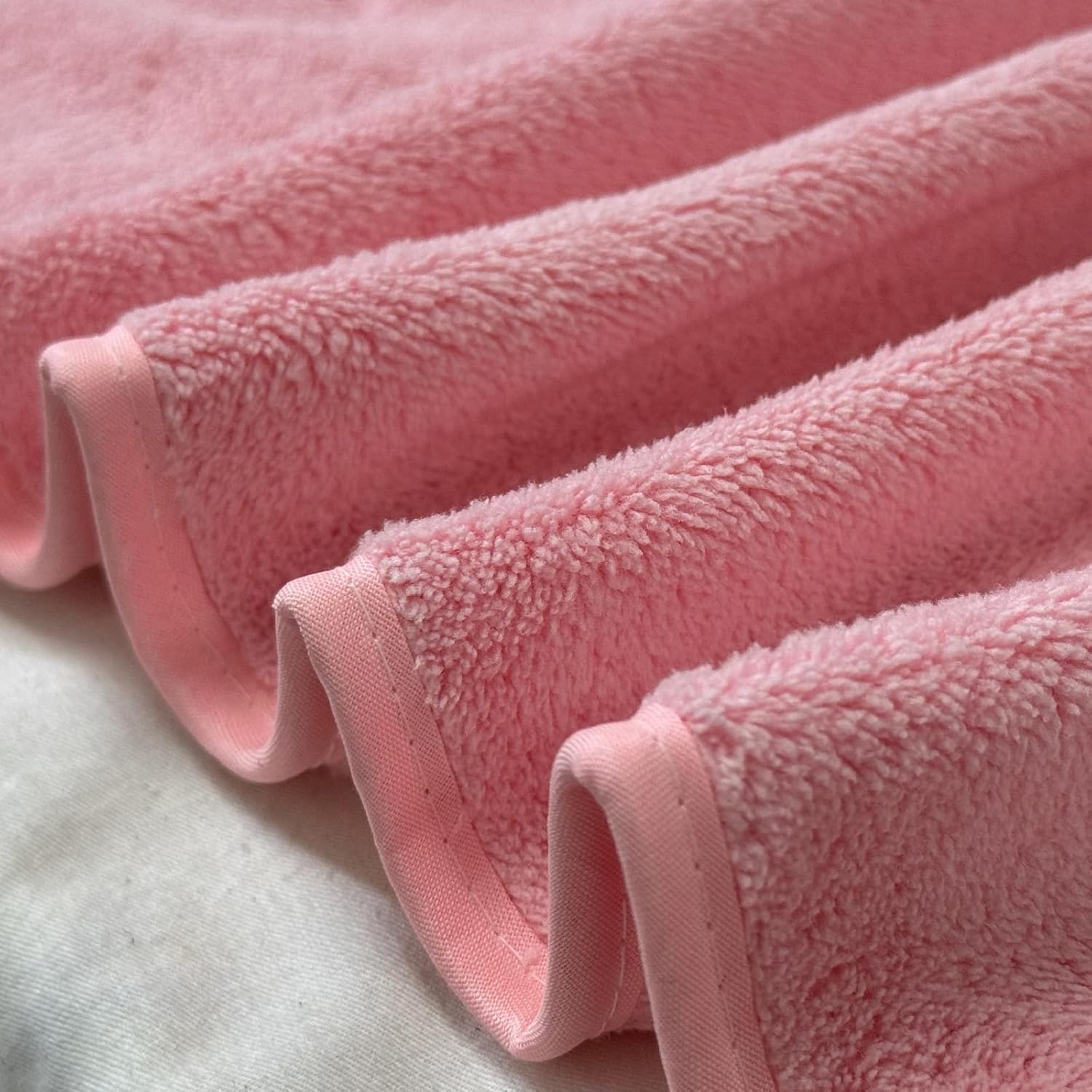 USTIDE Pink Towels Set Rabbit Embroidery Soft Velvet Bath Towels Set for Bathroom Gym (Pink+Moon, 1 Bath Towel+2 Hand Towels)
