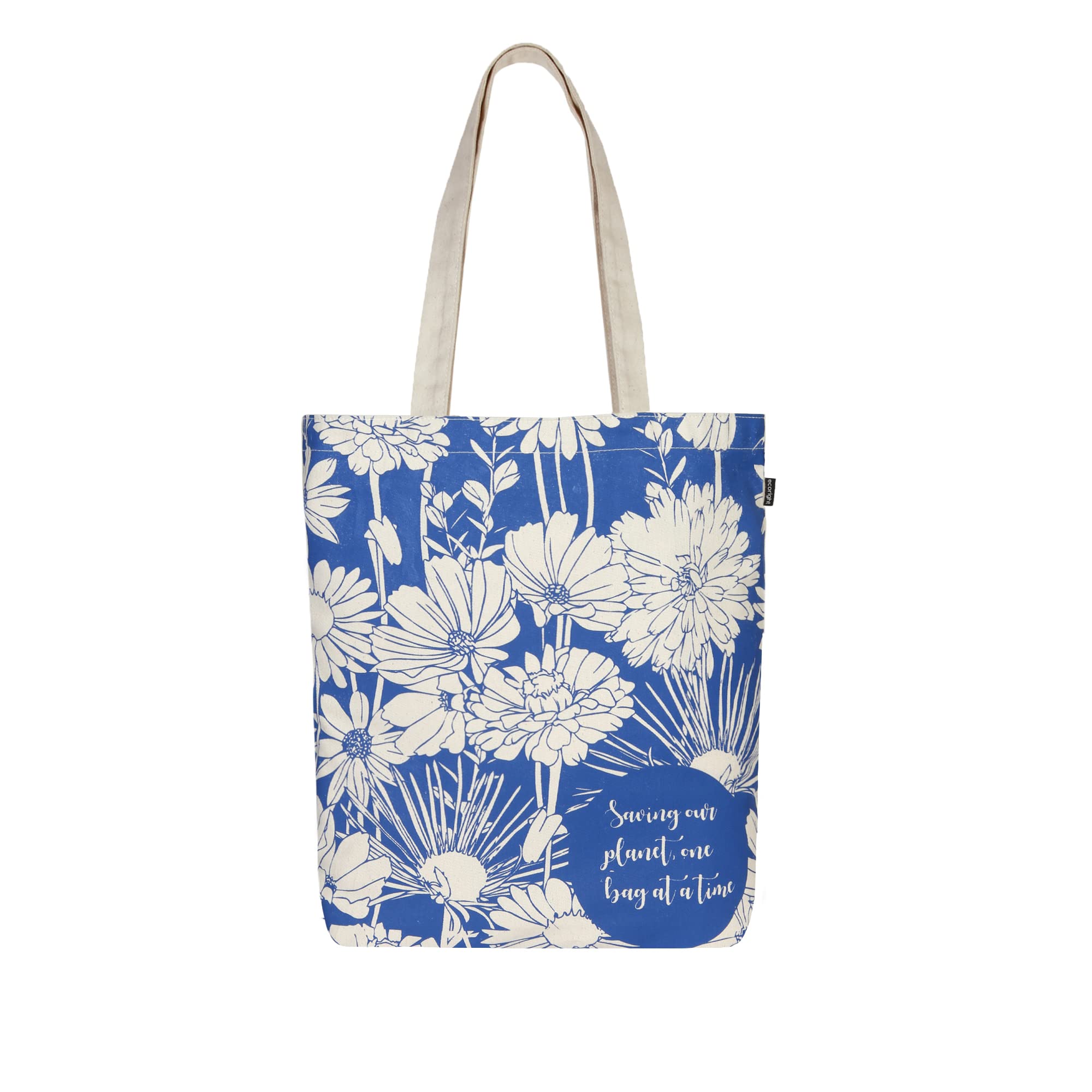 Eco RightCanvas Tote Bags for Women, College Bag for Girls, 100% Organic Cotton Tote Bag for Shopping, Travel & beach