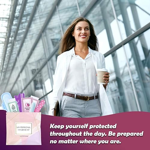 Miniatura 3 de Kit menstrual estilo rosa claro, paquete de 10 unidades  Comodidad sobre la marcha  Paquete de kit de período para viajes, preadolescentes y