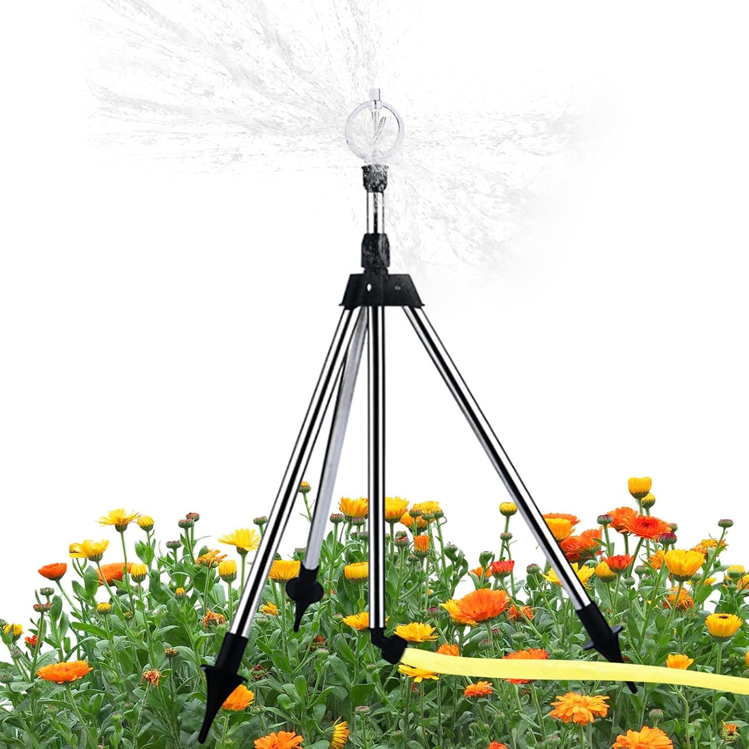 Rotating Tripod Sprinkler, 360 Degree Stainless Steel
