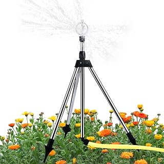 Tripé para suporte de aspersores | Aspersor Telescópico de Água,Com tripé giratório de 360° Aspersor permanente de área grande para agricultura de quintal Weeyutix