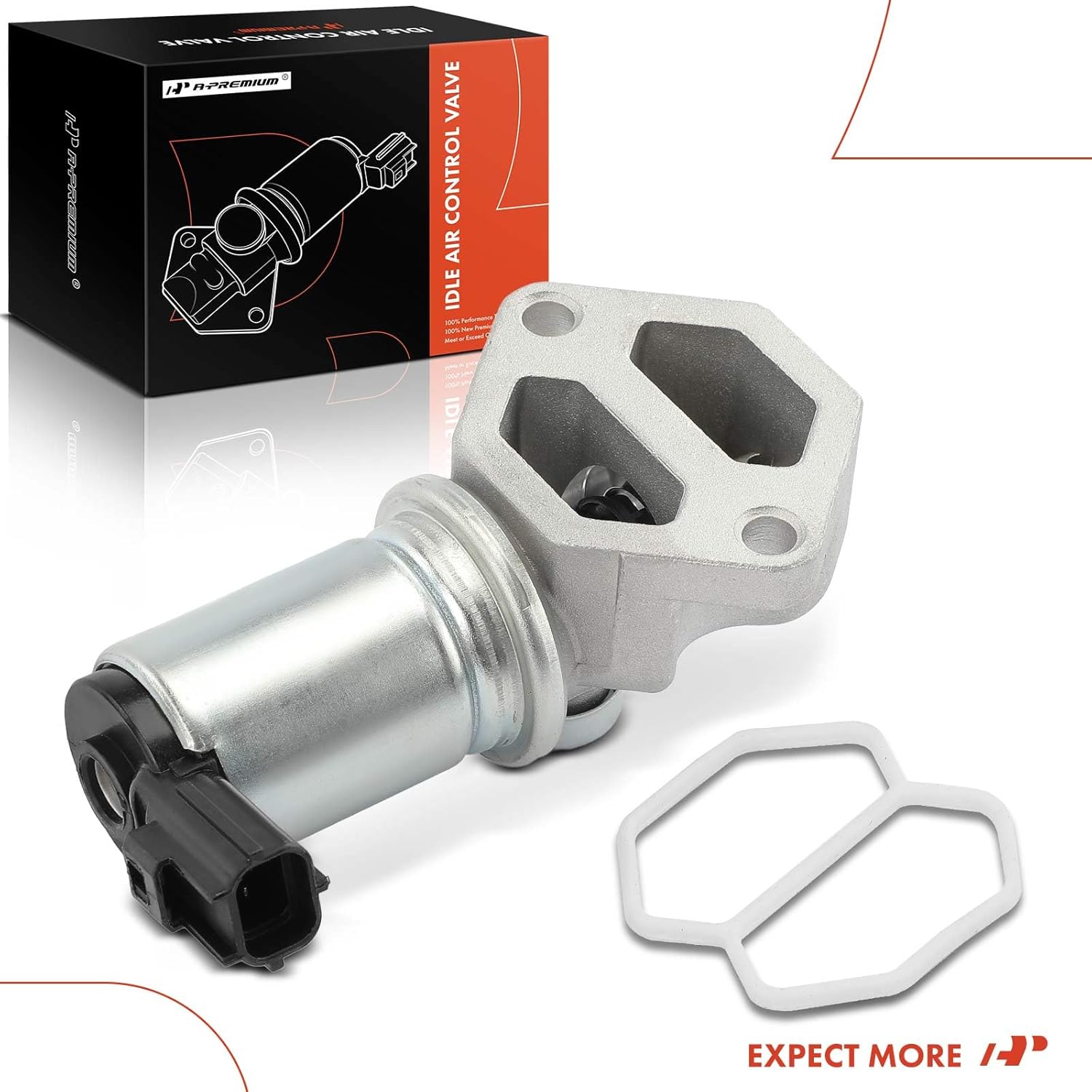 A-Premium Fuel Injection Idle Air Control Valve Compatible with Ford Windstar 1999-2000 3.8L, Auxiliary Air Valve, Replace for# YF2E9F715AA, YF2Z9F715AA