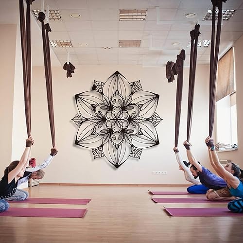 Decoración de pared de mandala 3D, arte de pared de loto, arte de pared de mandala de metal, decoración de pared de flor de loto, arte de pared