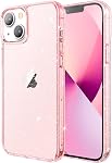 JETech Cas de glissade pour iPhone 13 Couverture de bumper de téléphone antichoc de 6,1 pouces, mignonne et étourdissante pour les femmes et les filles (effacement)